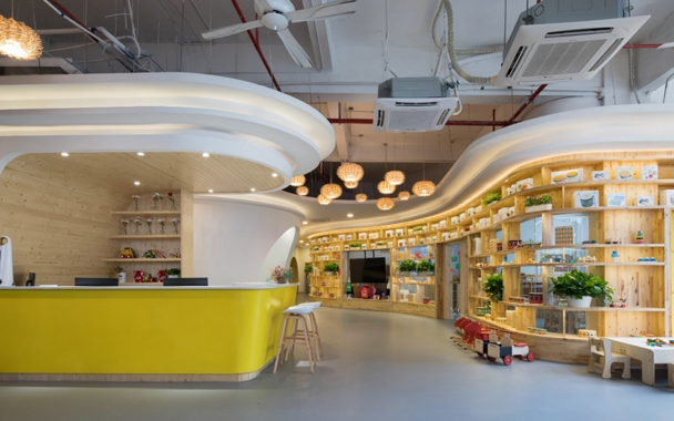 廣州展廳設計睿星貝貝早教店裝飾設計